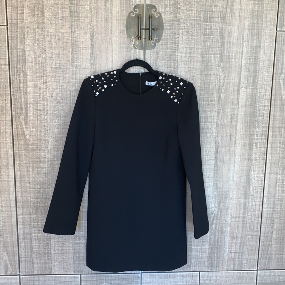 ZARA STUDDED MINI DRESS